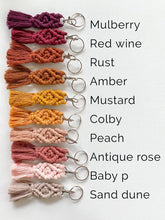 Load image into Gallery viewer, macrame keychain - mini